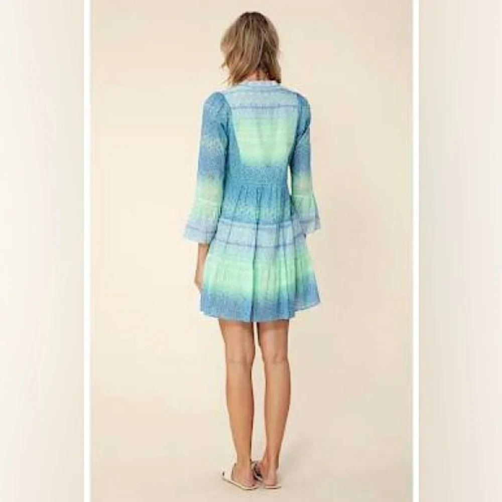 NWT HALE BOB Marin Vibrant Voile Dress Sz XS Spring Summer Resort Beach Party - Picture 2 of 6